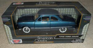 Motor Max American Classics Premium Die Cast Collection 1949 Ford Coupe Blue NIB